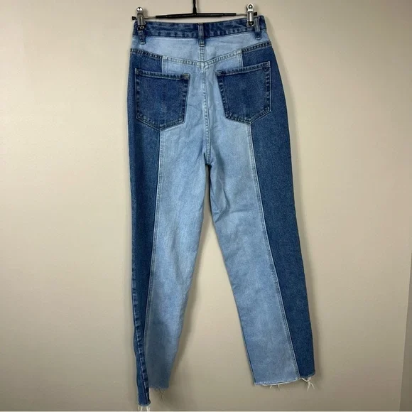 PACSUN 90's boyfriend two tone wide leg jeans Sz 26 - Picture 3 of 7
